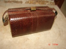 Vintage Alligator Purse w/Snap Closure - SEE PHOTOS