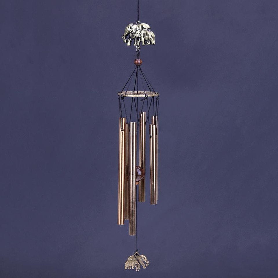 uk 6 Tubes Wind Chime Mascot Swing Hanging Memorial Wind Chimes for