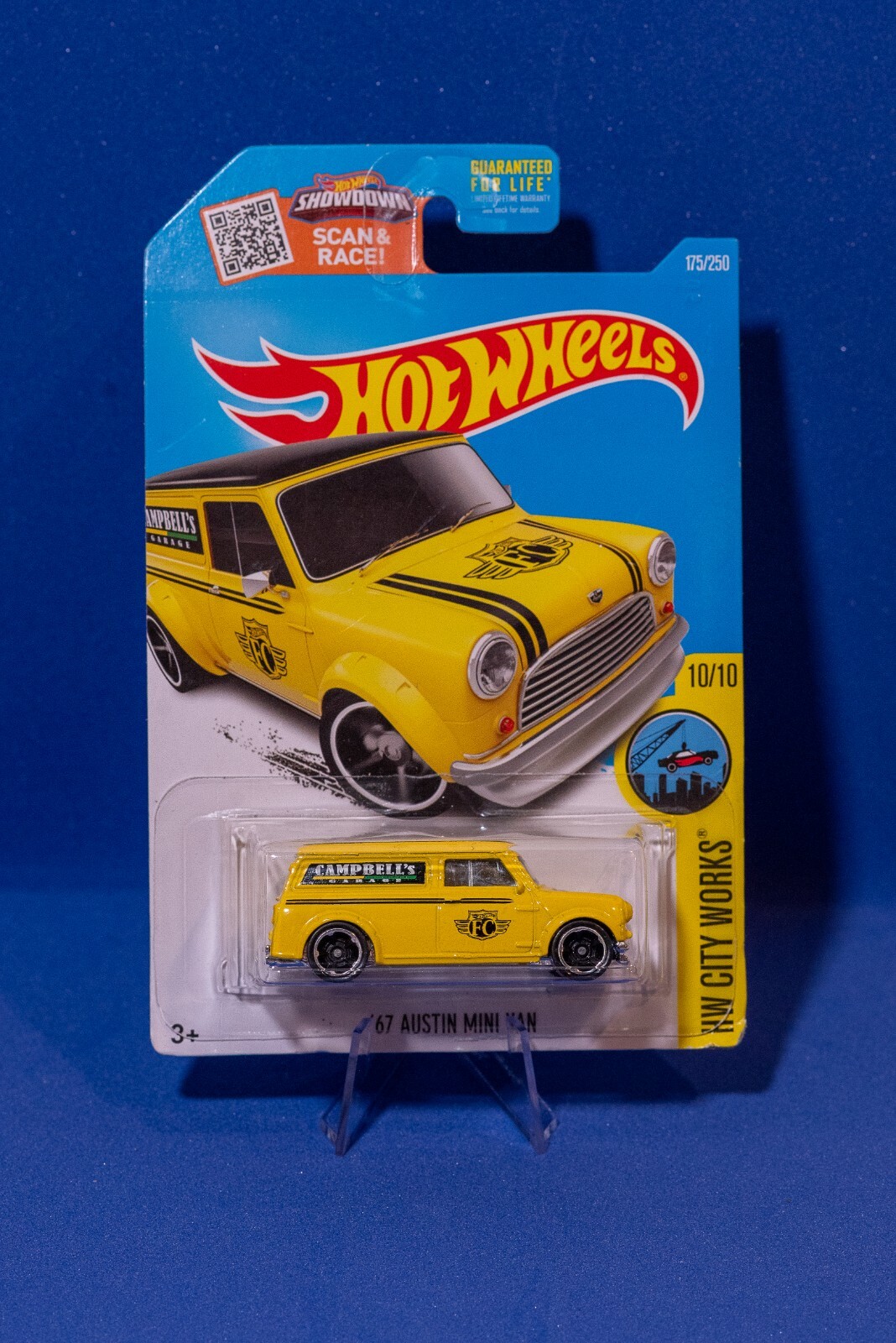 Hot Wheels '67 Austin Mini Van 175/250 HW City Works 10/10 Yellow