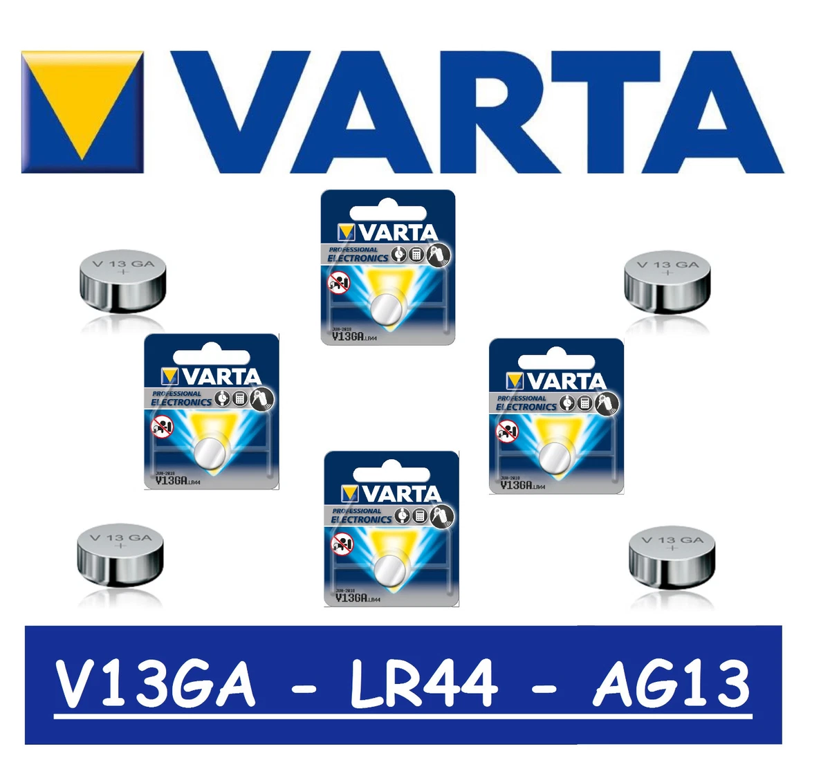 Knopfzelle Bulk oder Blister Varta Batterie V13GA 13GA AG13 LR44 1 