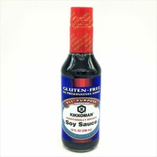 Kikkoman Traditionally Brewed Soy Sauce-Gluten Free,No preservatives Added 10oz