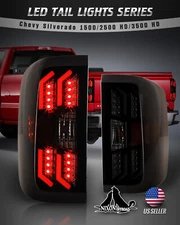 LED Taillights for 2014+ Chevy Silverado 1500 2500 HD Replace Lamps Assembly Set