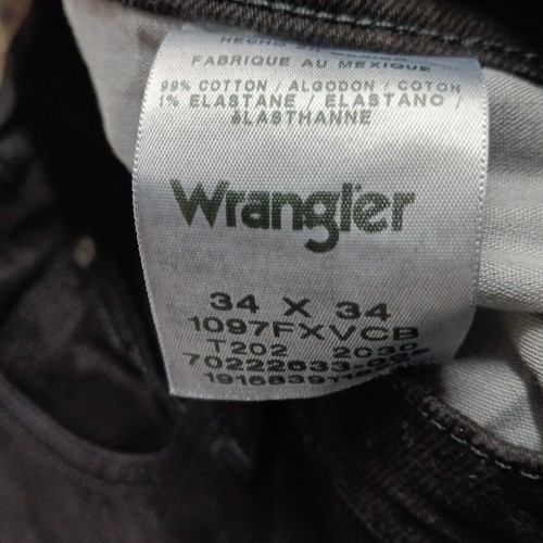 Wrangler Men's and Big Relaxed Fit Jeans Men's Size 34x34 Black Low Stretch - Picture 11 of 13