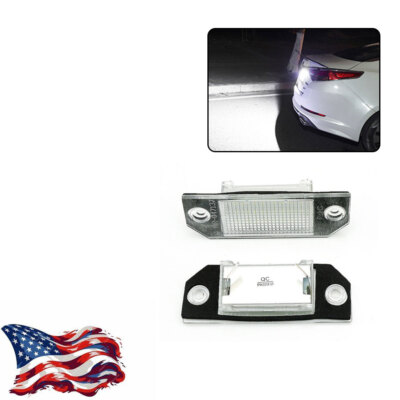 2pcs For 2003-2019 Ford Focus C-MAX MK2 Car License Number Plate Lights Lamp LED