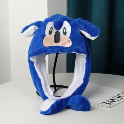 Sonic Uschanka Mütze Igel Winter Chapka Schal weich warm Ski Snow Schlitten 