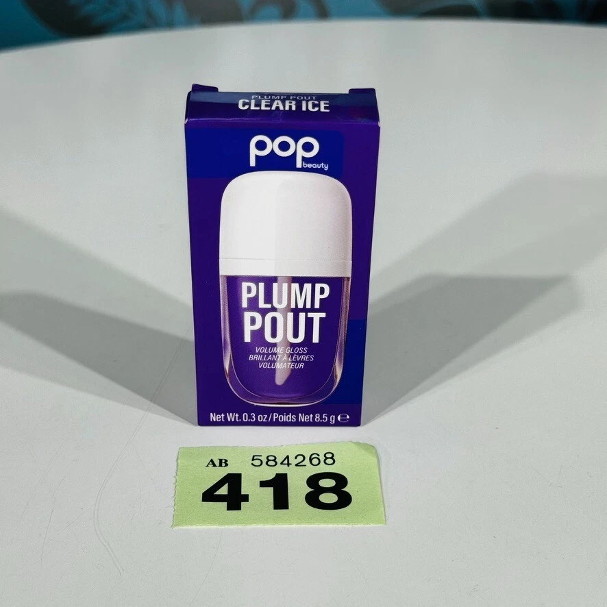 Brillo de labios Pop Beauty Plump Pout Volume - Hielo transparente - Nuevo - Imagen 3 de 3