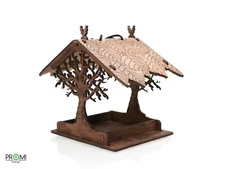 Bird Wooden Feeder Garden Hanging House Outdoor New Made Shaped Birdhouse Decor