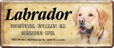  ''Labrador'' 28x12cm Blechschild