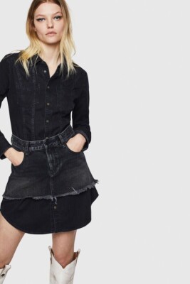 Diesel De-Dari Shirt dress in stonewashed denim size S NEW WITH TAGS
