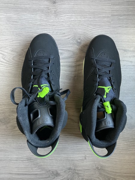 AIR JORDAN 6 RETRO BLACK/ELECTRIC GREEN US 11 UK 10 EUR 45