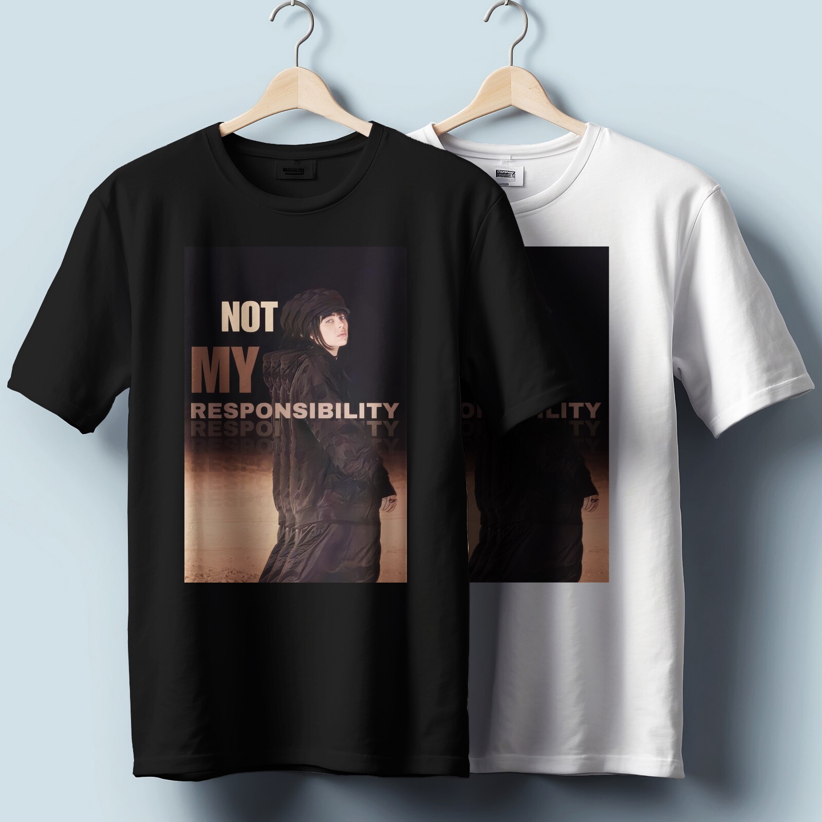Camiseta Billie Eilish Not My Responsibility - Gráfico inspirado en Billie | Unisex