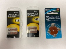 Duracell Hearing Aid Batteries Size 312 - Quantity 16 - Expire 2024