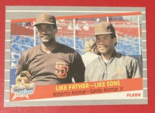 1989 Fleer Roberto & Sandy Alomar Jr.  LIKE FATHER-LIKE SON #630