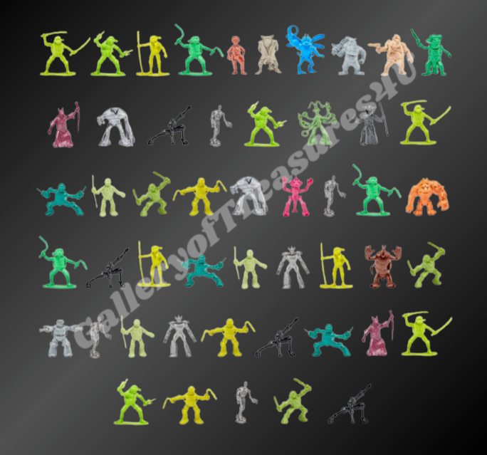 Teenage Mutant Ninja Turtles Mayhem Bucket Mini Figures 50 Figs