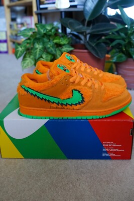 Nike SB Dunk Low x Grateful Dead Orange Bear 2020 Size 8.5 CJ5378