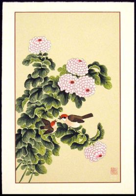 An-Li Han, Four Seasons suite HAND SIGNED FINE ARTLtd Ed serigraph birds OBO