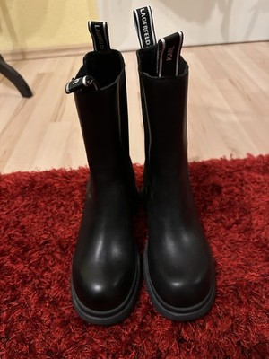 Karl Lagerfeld Damen Stiefelette Boots, Größe EUR 36, Schwarz Neu ohne Etikett 
