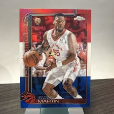 2025-26 Topps Chrome Alijah Martin Rookie Red, White & Blue Refractor Card # 290