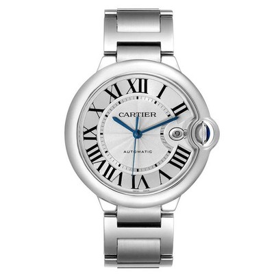 Cartier Ballon Bleu 42 mm Steel Automatic Silver Dial Bracelet - W69012Z4