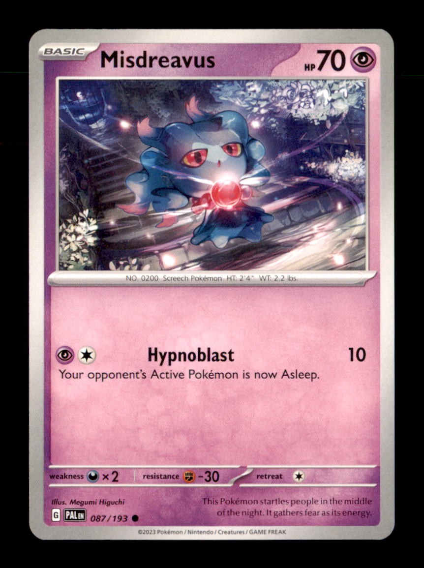 Misdreavus 087/193 Common Paldea Evolved Pokemon Near Mint