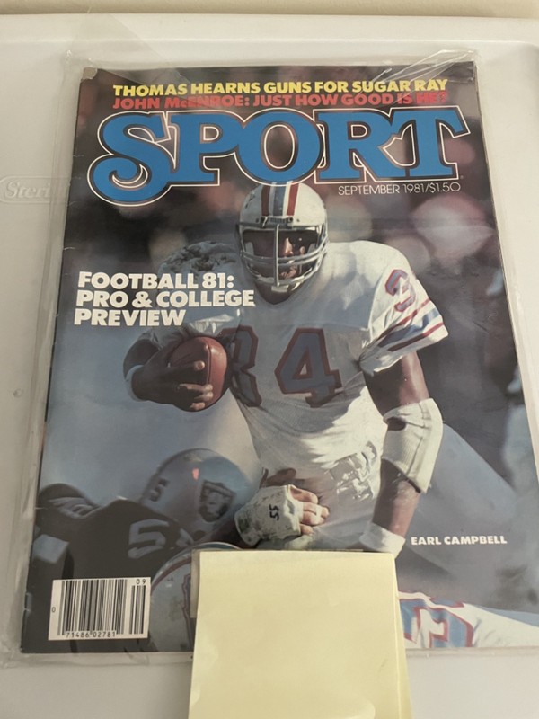 Sport Magazine - Earl Campbell Sept 1981 #NFL Oilers