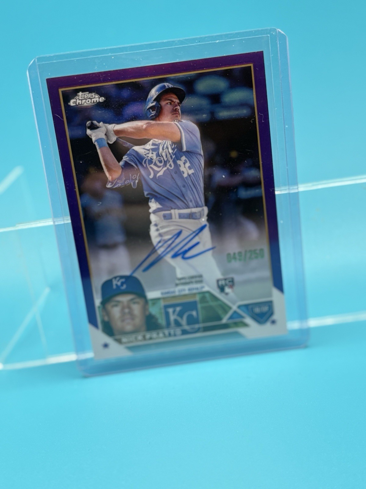 Nick Pratto 2023 Topps Chrome Baseball AC-NP Purple Refractor Auto RC #d/250