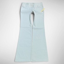 Deadstock Papaya Made In USA WhiteLowRise Pinstripe Trouser ants | Office Siren