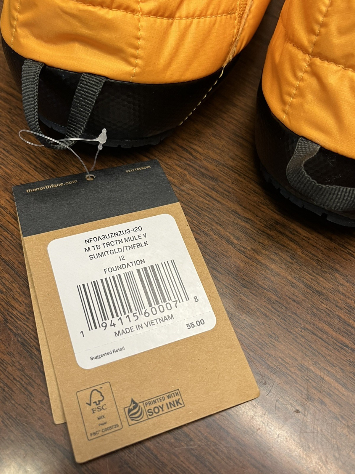 PANTOFOLA D’ORO Pantofole uomo 12 ThermoBall Mule V trazione nuove con etichette The NORTH FACE fuzzy puffer