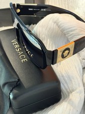 Versace VE4436U GB1 57mm Sunglasses Black Grey Polarized 100 Authentic Italy