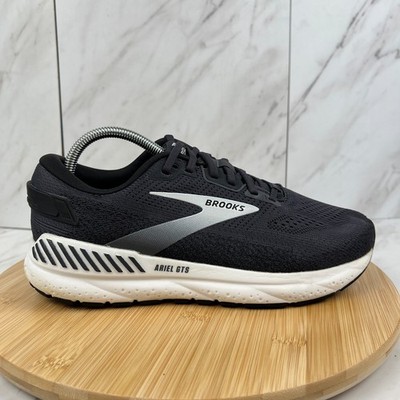 Brooks Ariel GTS 24 Womens Size 10 D WIDE Ebony White Running Shoes 1204141D016