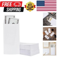 100 Pack No. 7 Money Envelopes for Cash - 3.5x6.5 in White, 130 GSM Paper - A...