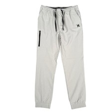 Hurley Phantom Joggers Boys Size M 10-12 Light Gray Stretch Utility Pants Kids