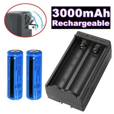 Li-ion Battery Charger 3000mAh 3.7V Rechargeable Batteries US Plug Torch Flashli