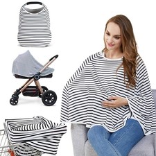 Baby Nursing Cover  Nursing Poncho - Multi Use Cover for Baby Car Seat Canop...