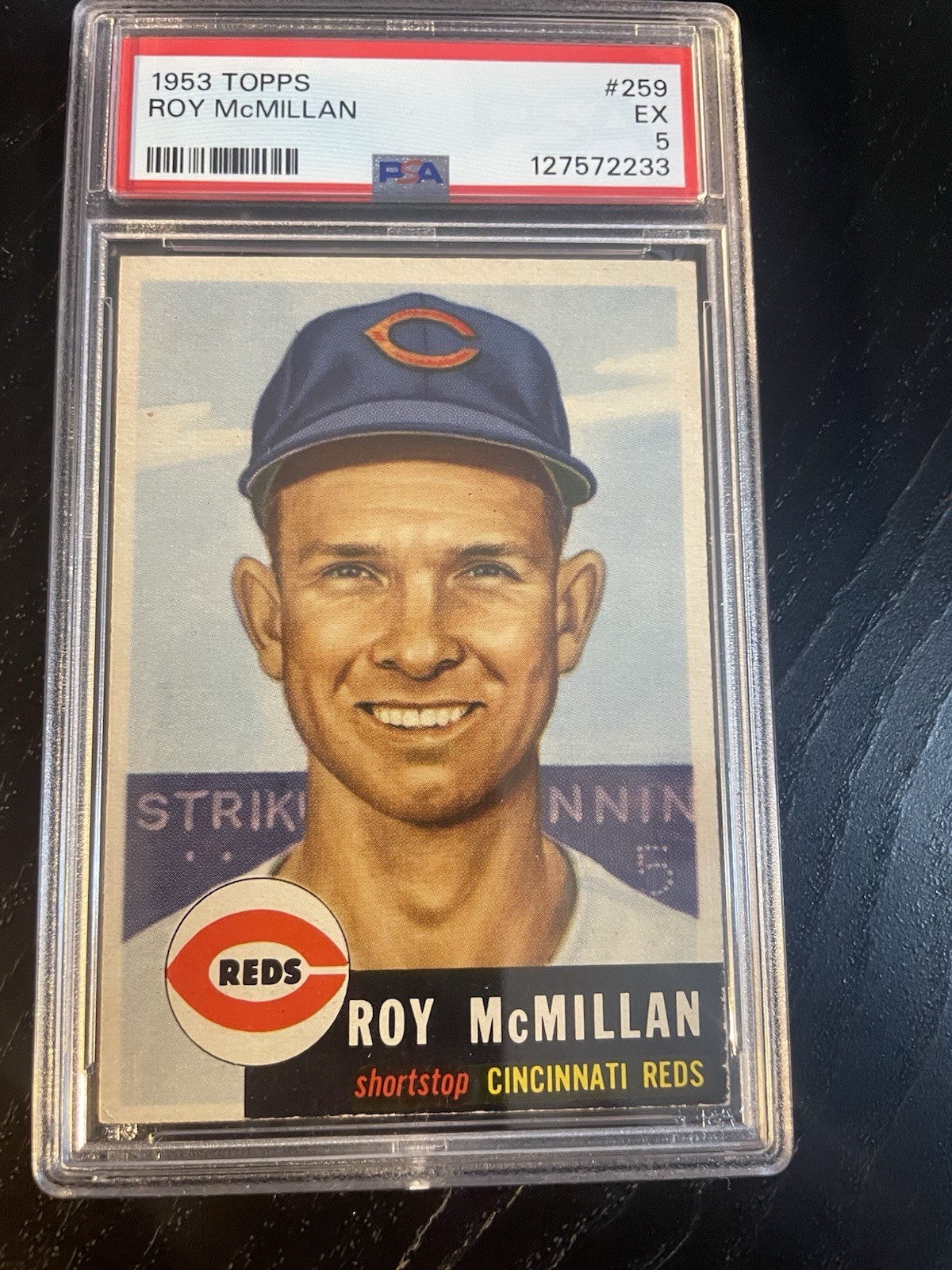 1953 Topps #259 Roy McMillan Reds PSA 5 EX - Centered