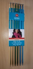 Boye Anodized US 14" Aluminum 6pc Knitting Needle Set US 8-9-10 NEW IN PACKAGE