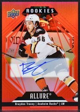 2022-23 Upper Deck Allure Red Rainbow Auto Brayden Tracey 111 Ducks RC Auto 5637