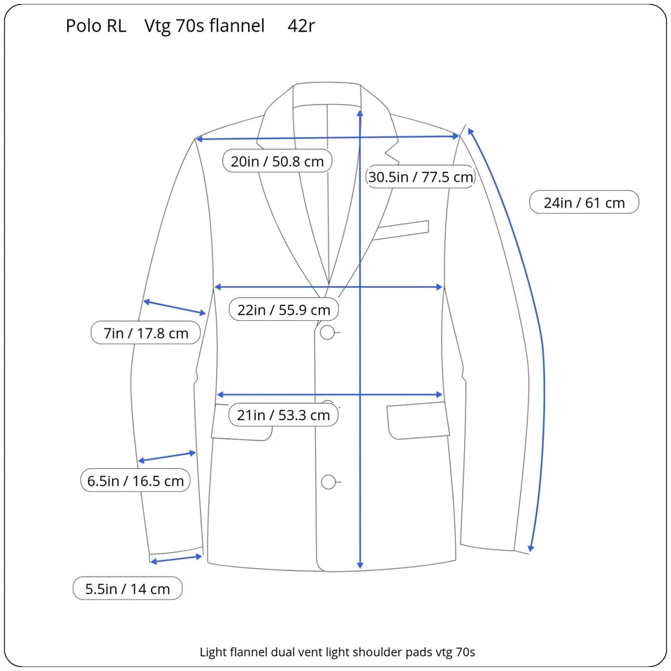 Blazer Ralph Lauren Polo Doble Pecho 42r Franela Azul Marino Años 70 Foto 2 de 4