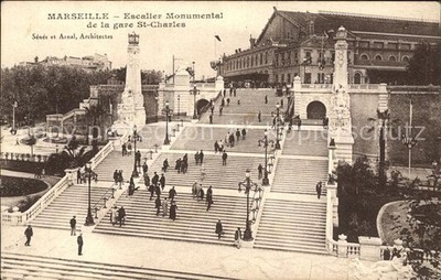 Marseille Bouches-du-Rhone Escalier Monumental de la Gare St Charles