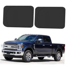 Rear Side Window 2nd Row Silver  Black-Fit 2017-2022 Ford F250 F350 Rear