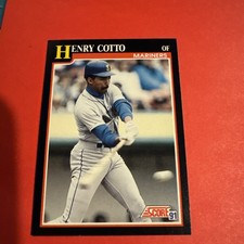 1991 Score - Henry Cotto #282 Seattle Mariners