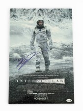 Matthew McConaughey Signed Interstellar 12x18 Movie Poster JSA & Beckett Rare