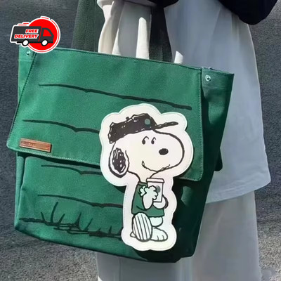 New 2025 Snoopy Large Capacity Tote Bag Casual Travel Shoulder Bag Gift Girls
