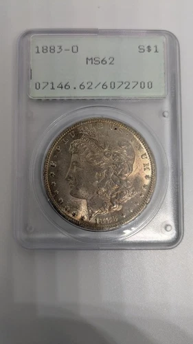 1883-O  PCGS MS 62 Morgan Silver Dollars OGH Uncirculated Rattler Holder (G)