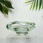 Vintage Murano Glass Ashtray Submerged Biomorphic Hint Of Multicolors 1960s