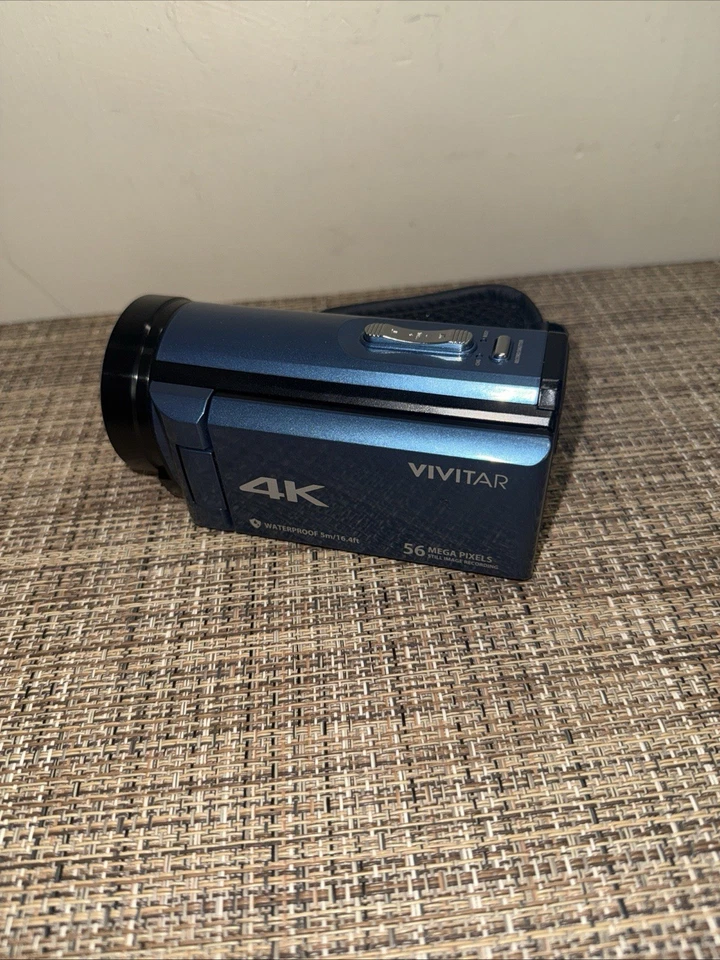 Vivitar 4K Camcorder Ultra HD Lens Recording 56MP 13MP DVR48K - BLUE Waterproof - Image 3 of 4