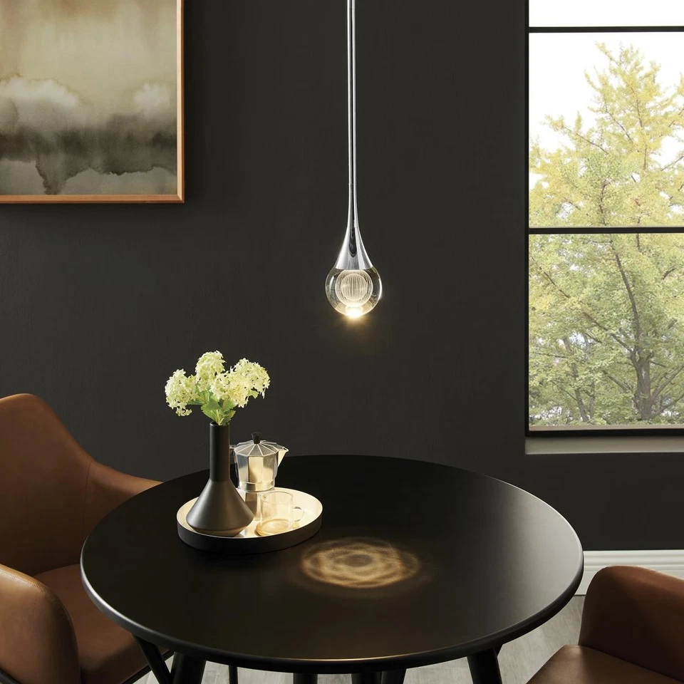 Lite Source LS-19182PN Luna I 1 Light 4.75 inch Nickel Pendant Ceiling Light - Image 3 of 4