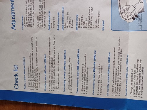 Yamaha XS1100 1977-1980 (1101cc) workshop manual , HAYNES 483--- Mit Chart - Picture 6 of 6