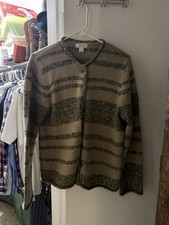 Christopher & Banks Damen Strickjacke Pullover braun beige, XL (16-18)