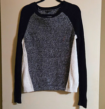 Express Women's Knit Pullover Sweater Crew Neck Raglan Long Sleeve Size M